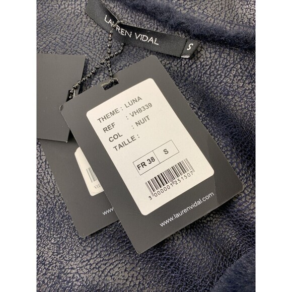 New Tags Lauren Vidal Nuit Faux Fur Jacket Luna Faux Leather Lined Womens Small - Picture 10 of 15